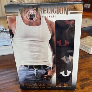 True Religion Tank Tops / Undershirts 5 Pack LARGE